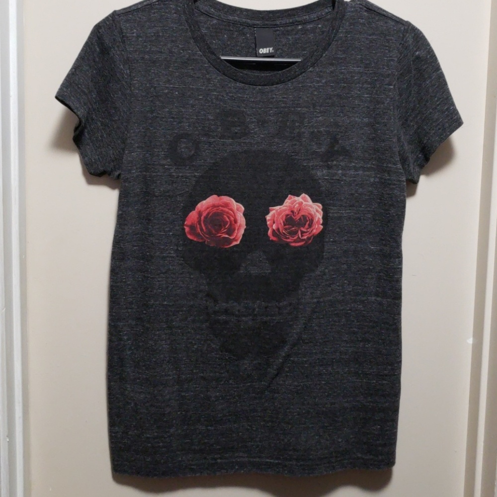 Obey Sinner Short Sleeve Charcoal T-Shirt